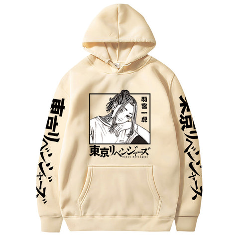 Image of Tokyo Revengers Anime Hoodies Smiling Kazutora Hanemiya Manga Streetwear