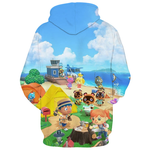 Image of Game 3D Printed Animal Crossing Hoodie Sweatshirt Pullover