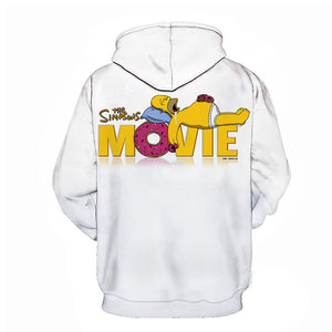 Cartoon 3D Print Hoodie - Homer Simpson Sweatshirt