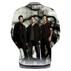 Supernatural 3D Printed Sweatershirts Outwear Baseball Jacket