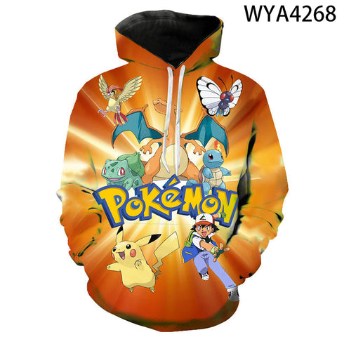 Image of 3D Printing Fashion Pokemon Hoodies - Cartoon Anime Sweatshirt Pullover