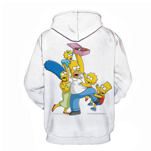 Cartoon 3D Print Hoodie - Homer Simpson Sweatshirt