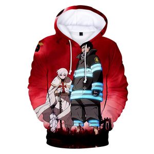 Anime Fire Force 3D Printed Hoodies Sweatshirts Tracksuit