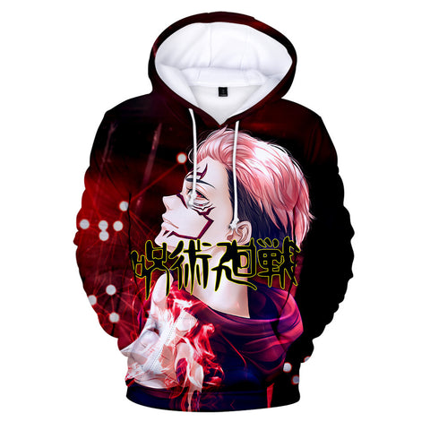 Image of Anime 3D Printed Pullover Hoodies - Jujutsu Kaisen Sweatshirt