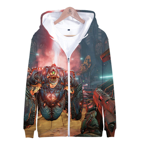 Image of 3D Movie Doom Eternal Zipper Hoodies Sweatshirts