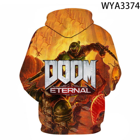 Image of Shooting Game Doom Eternal 3D Print Hoodies Pullover