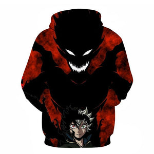 Anime Black Clover Print Unisex Oversized Casual Hoodie Hooded Sweatshirt