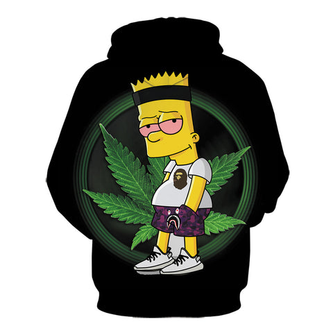 Image of Cartoon 3D Print The Simpsons Hoodie Sweatshirt
