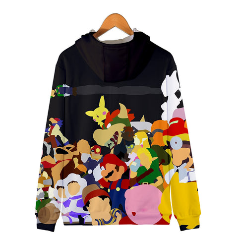 Image of Games Super Mario Hoodies - Super Smash Bros 3D Hoodie Outerwear