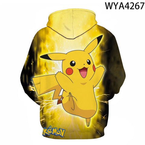 Image of 3D Printing Fashion Pokemon Hoodies - Cartoon Anime Sweatshirt Pullover