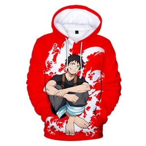 Anime Fire Force 3D Printed Hoodies Sweatshirts Tracksuit