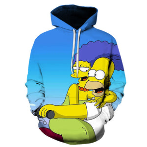 Homer Simpson and His Son 3D Printed Hoodies Sweatshirts