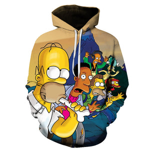 Homer Simpson and His Son 3D Printed Hoodies Sweatshirts