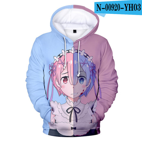 Image of Re: Life In A Different World From Zero 3D Hoodies Sweatshirt Pullover