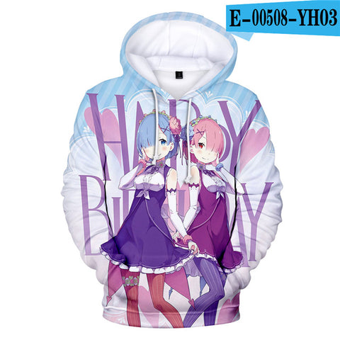 Image of Re: Life In A Different World From Zero 3D Hoodies Sweatshirt Pullover