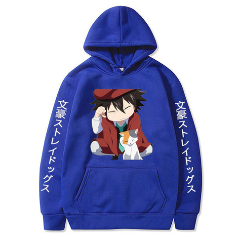 Image of Anime Bungo Stray Dogs Edogawa Rampo Print Hoodies Streetswear Hip Hop Sweatshirts