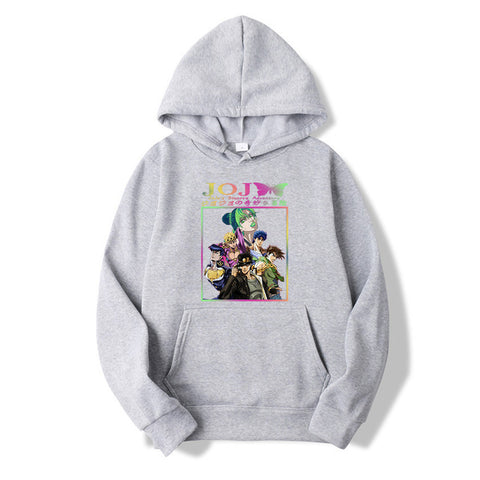 Image of Hot Anime Jojo Bizarre Adventure Cool Hoodie Loose Sweatshirt