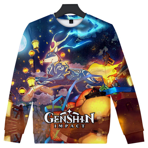 Image of Game Genshin Impact Print 3D Capless Sweatshirt