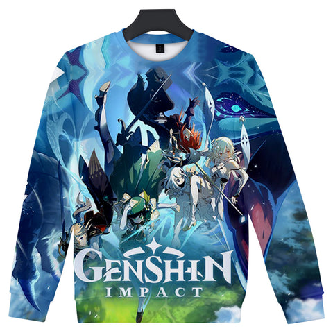 Image of Game Genshin Impact Print 3D Capless Sweatshirt