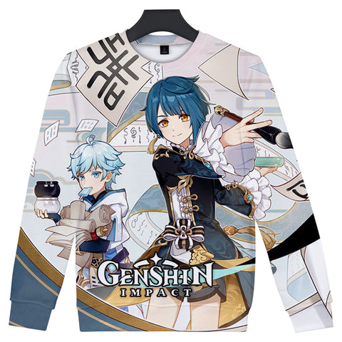 Image of Game Genshin Impact Print 3D Capless Sweatshirt