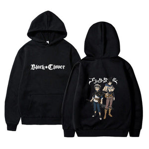 Black Clover Yuno Grinbellor Asta Print Hoodie Autumn Sweatshirt Long Sleeve Pullovers