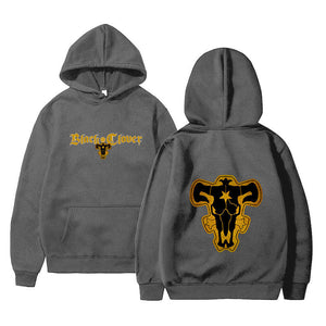 Black Clover Black Bulls Logo Hoodie Autumn Sweatshirt Long Sleeve Pullovers