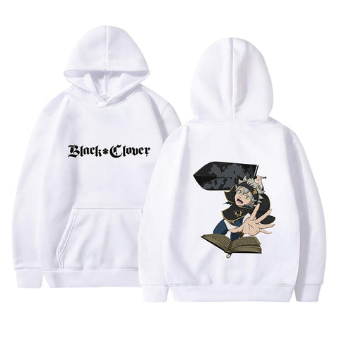 Image of Black Clover Asta Hoodie Autumn Sweatshirt Long Sleeve Pullovers