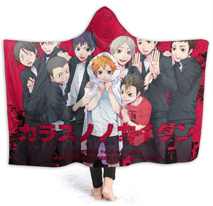 Anime Flannel Blanket - Haikyu! Passionate Volleyball Hooded Blankets