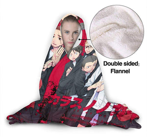 Anime Flannel Blanket - Haikyu! Passionate Volleyball Hooded Blankets