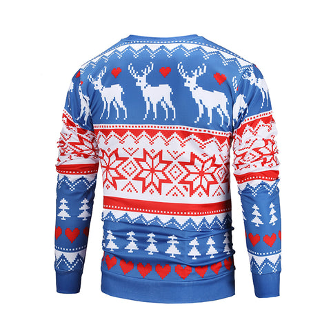 Image of Christmas Sweatshirts - Cool Christmas Pet Dog Striped Pattern 3D Sweatshirt