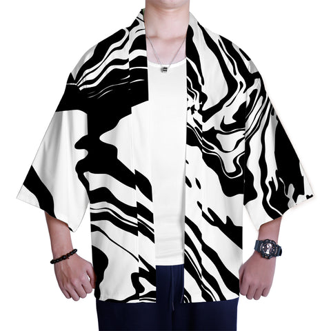 Image of Mens Milky Casual Print Japanese Style Shirt