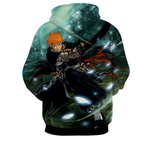 Image of Bleach Ichigo Kurosaki Shinigami Bankai 3D Hoodie