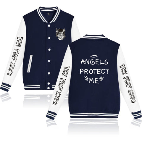 Image of Lil Peep Jackets - Angels Letter Printed Baseball Jacket