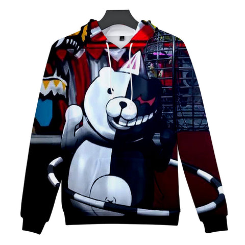 Image of Unisex Colorful 3D Printed Monokuma Harajuku Hoodies