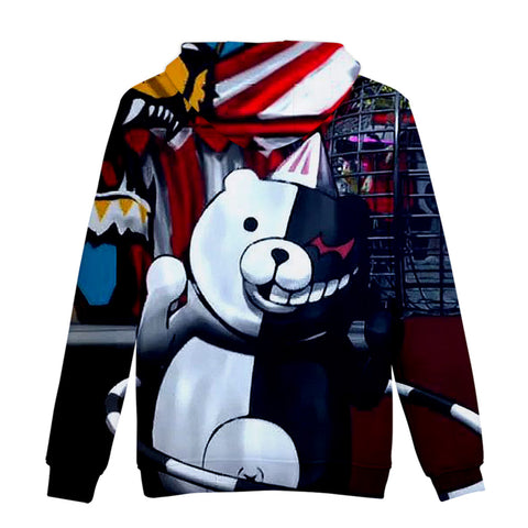 Image of Unisex Colorful 3D Printed Monokuma Harajuku Hoodies