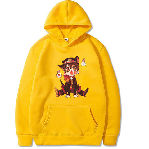 Image of Janpan Anime Toilet-Bound Hanako-kun Hoodies Pullover Anime Cosplay Hooded Sweatshirt Streetwear Oversize Hoodie