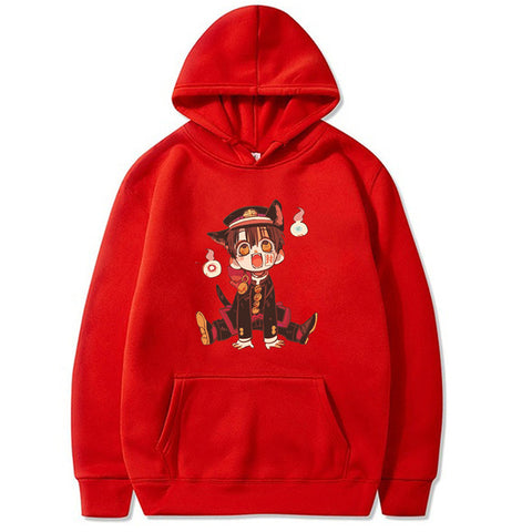 Image of Janpan Anime Toilet-Bound Hanako-kun Hoodies Pullover Anime Cosplay Hooded Sweatshirt Streetwear Oversize Hoodie