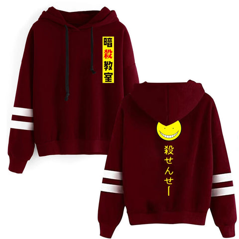 Image of Japan Anime Assassination Classroom Print Hoodies Akabane Karma Streetwear Pullover Sweatshirt