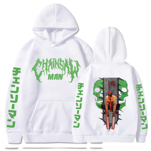 Japan Anime Chainsaw Man Hoodies Gothic Denji Print Chainsaw Man Streetwear Long Sleeve Sweatshirts