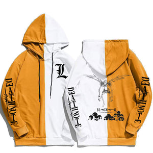 Anime Death Note Hoodies Patchwork Sweatshirts