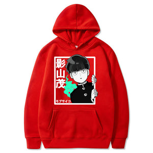 Japan Anime Mob Psycho 100 Hoodie Streetwear Harajuku Casual Shigeo Kageyama Pullovers Oversized Sweatshirts