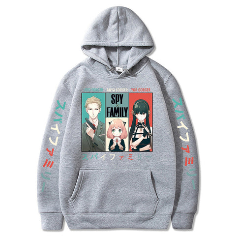 Image of Japan Anime Spy X Family Hoodies Long Sleeve Streetwear Sweatshirts