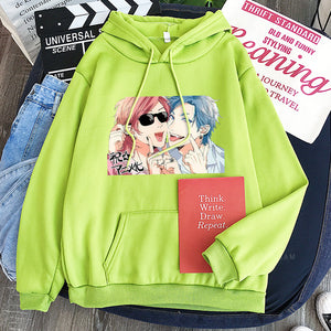 Anime Yarichin Bitch Club Ayato Yuri Tamura Yui Print Hoodies Fashion Manga Casual Long Sleeve Sweatshirt