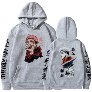 Japanese Anime Itadori Yuji Printed Graphics Hoodies Japan Style Jujutsu Kaisen Sweatshirts