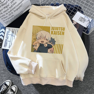 Japanese Anime Jujutsu Kaisen Cute Inumaki Toge Graphic Hoodies Streetwear Sweatshirts