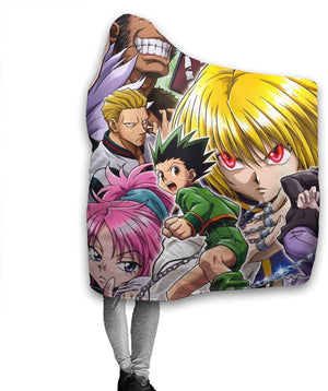 Soft Hooded Blanket - Anime Hunter×Hunter Stylish Anti-Pilling Flannel Blankets