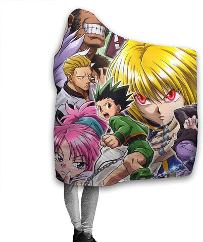 Image of Soft Hooded Blanket - Anime Hunter×Hunter Stylish Anti-Pilling Flannel Blankets