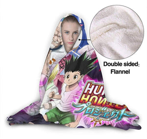 Anime Hooded Blanket - Hunter×Hunter Stylish Anti-Pilling Flannel Blankets