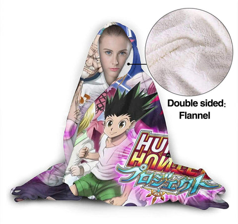 Image of Anime Hooded Blanket - Hunter×Hunter Stylish Anti-Pilling Flannel Blankets