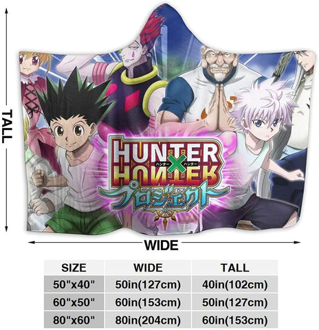 Image of Anime Hooded Blanket - Hunter×Hunter Stylish Anti-Pilling Flannel Blankets